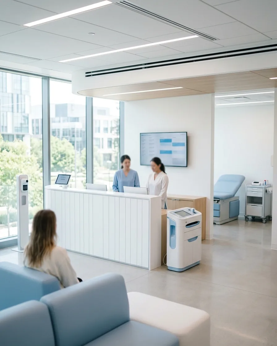 A clean, modern medical clinic interior