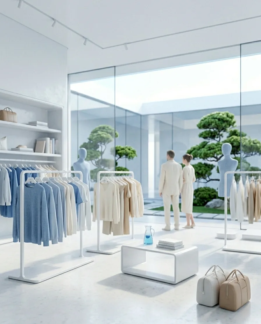 A stylish fashion and retail boutique display
