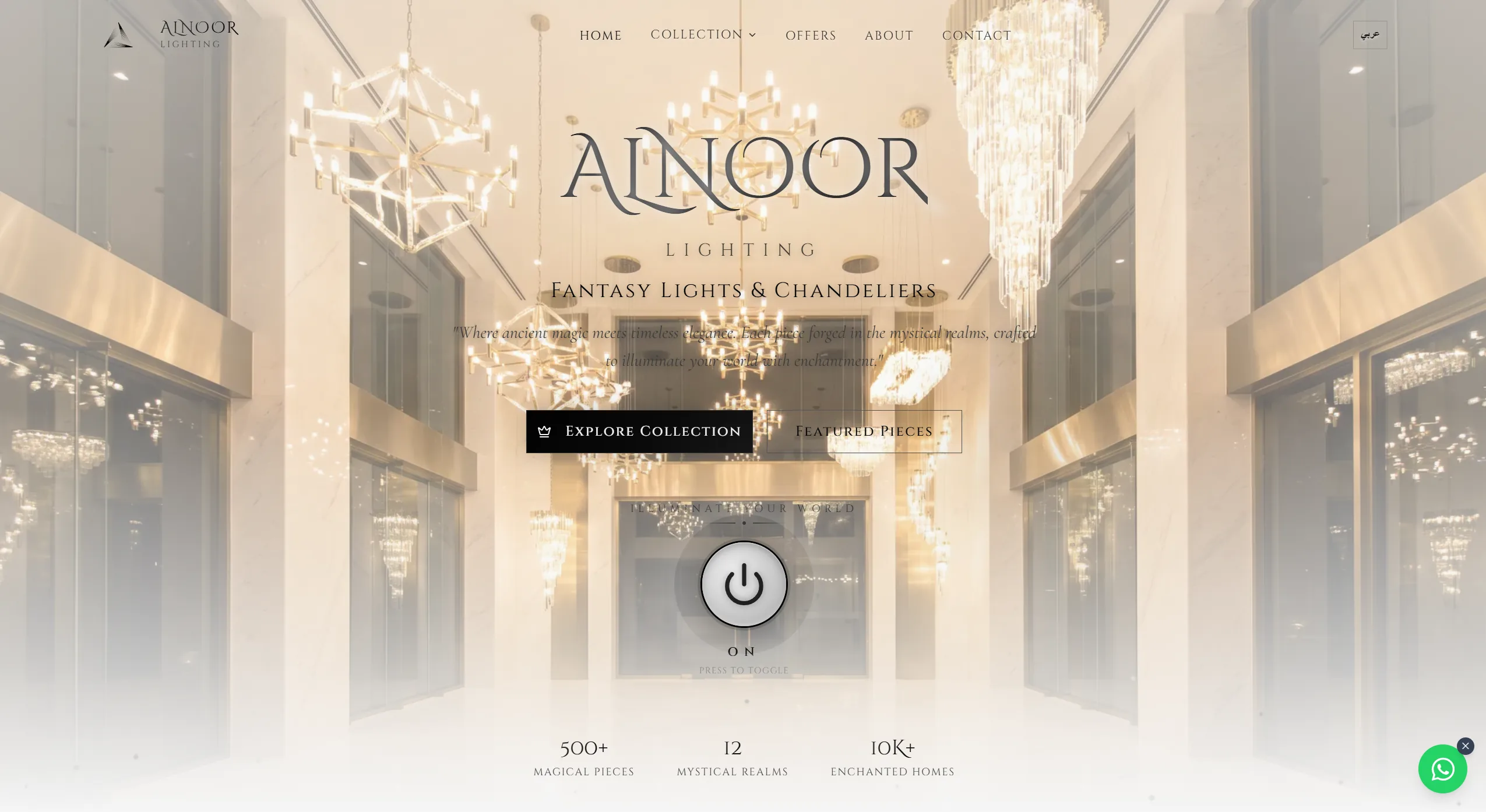 SeenaTech project — Alnoor Lighting, an e-commerce store