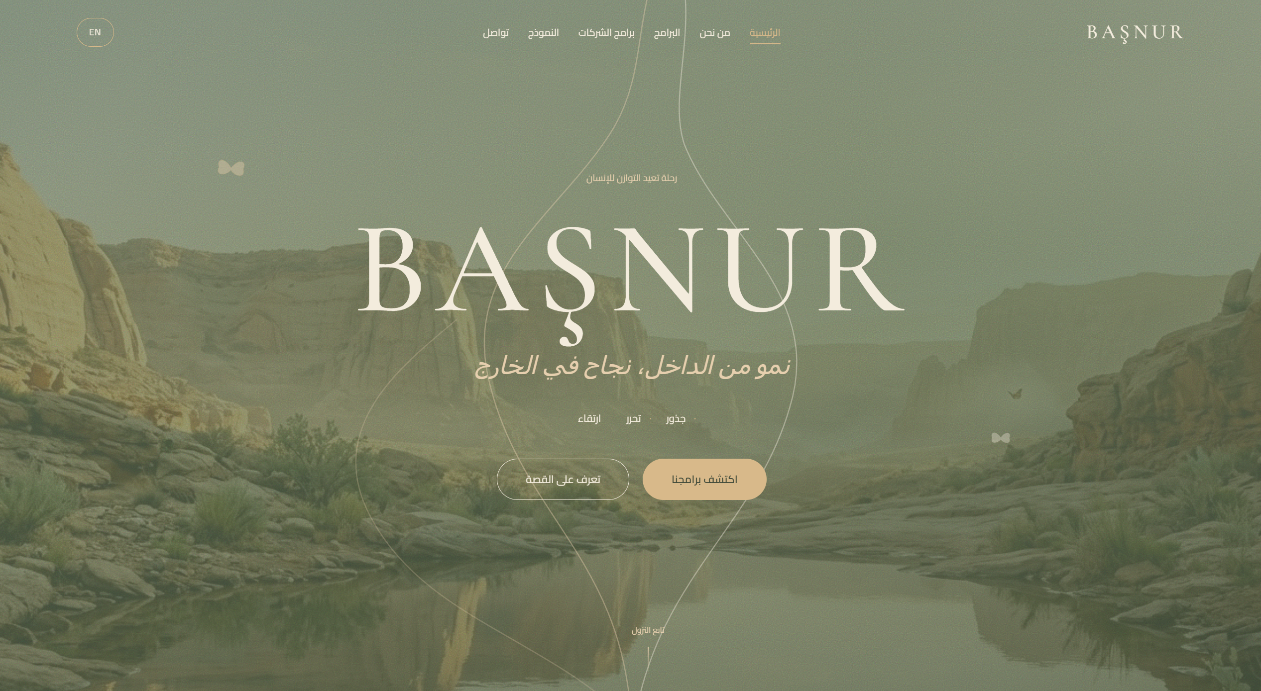 SeenaTech project — Basnur, a nature retreat website