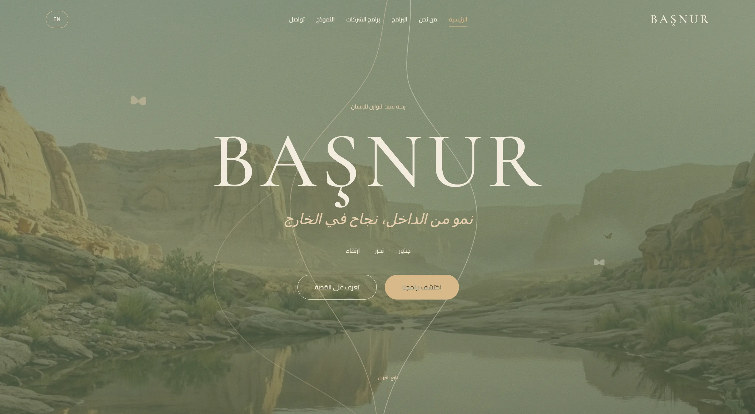 SeenaTech project — Basnur, a nature retreat website